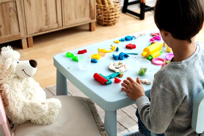 A child is Playing in a Play therapy Session